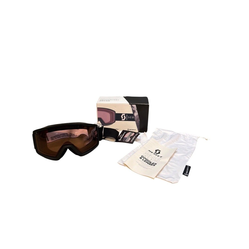 NEW Scott Factor Ski Snowboard Goggles Black White Amplifier S1 Flat Light NIB